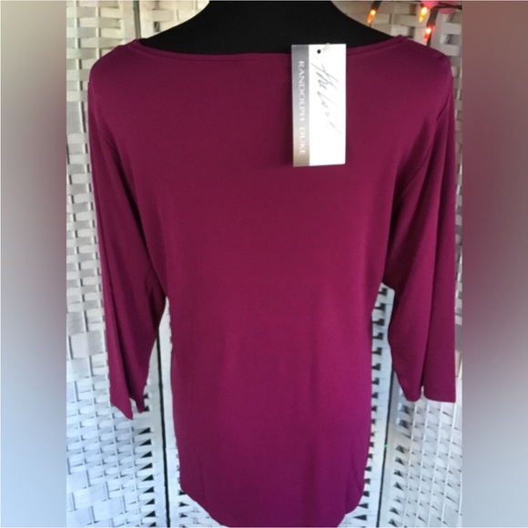 Vtg The Look by Randolph Duke Maroon Blouse Vintage Burgundy M Medium  N… - Picture 5 of 7